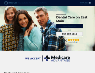 dentalcareoneastmain.com screenshot