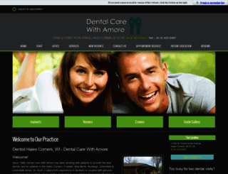 dentalcarewithamore.com screenshot