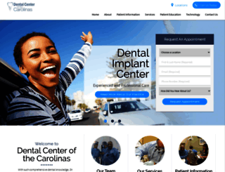 dentalcenterofthecarolinas.com screenshot