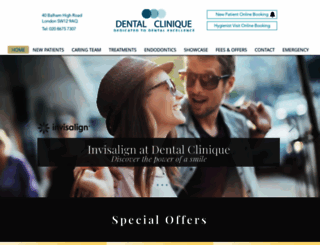 dentalclinique.co.uk screenshot