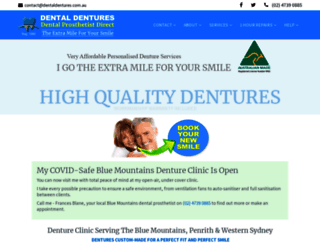 dentaldentures.com.au screenshot