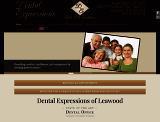 dentalexpressionsleawood.com screenshot