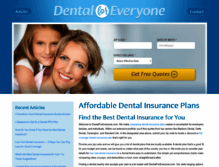 dentalforeveryone.com screenshot