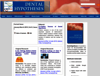 dentalhypotheses.com screenshot