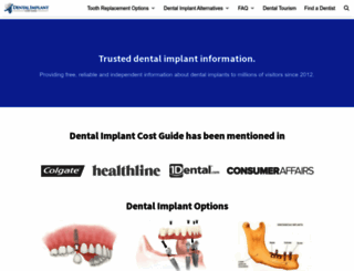 dentalimplantcostguide.com screenshot