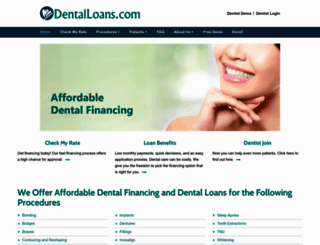 dentalloans.com screenshot