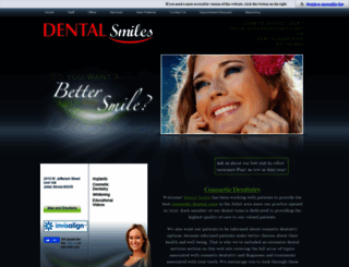 dentalsmilesofjoliet.com screenshot