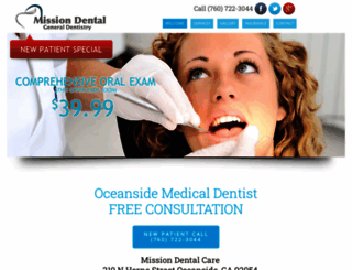 dentist-in-oceanside.com screenshot
