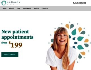 dentistnedlands.com.au screenshot