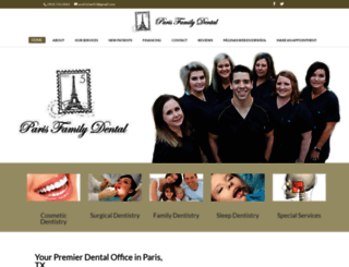 dentistparistx.com screenshot