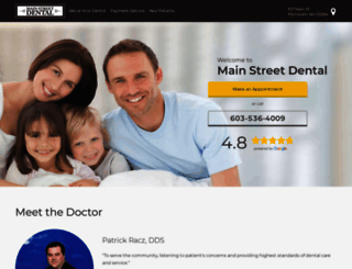 dentistplymouthnh.com screenshot
