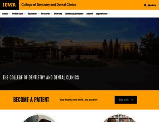 dentistry.uiowa.edu screenshot