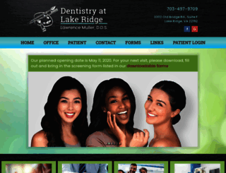 dentistryatlakeridge.com screenshot