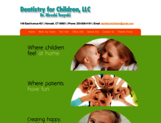 dentistryforchildrenct.com screenshot