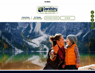 dentistryforchildrenstl.com screenshot