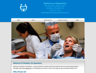 dentistryonqueenston.com screenshot