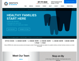 dentistsofarlington.com screenshot