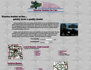 dentistsofhouston.com screenshot