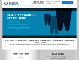 dentistsofspringvalley.com screenshot