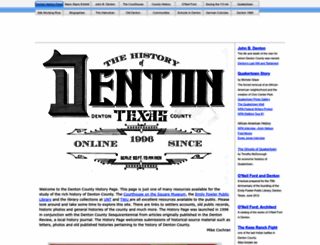 dentonhistory.net screenshot