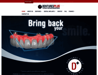 denturesplus.com.au screenshot