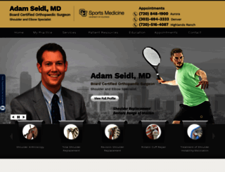 denvershouldersurgeon.com screenshot