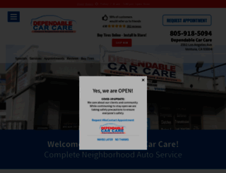 dependablecarcare.com screenshot