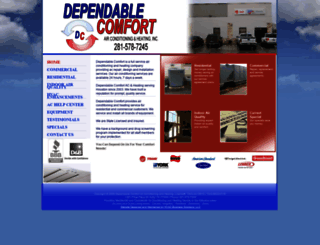 dependablecomfort.com screenshot