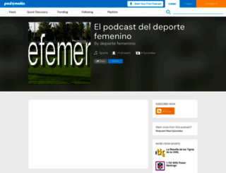 deportefemenino.podomatic.com screenshot