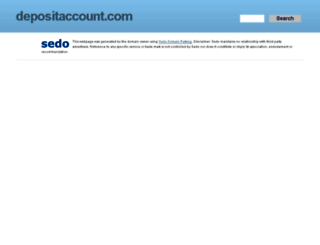 depositaccount.com screenshot