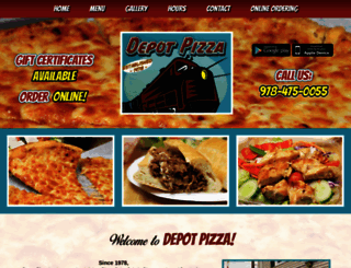 depothouseofpizza.com screenshot