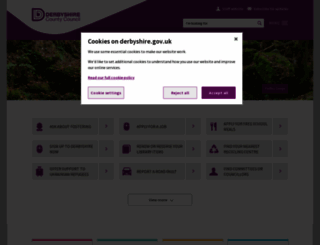 derbyshire.gov.uk screenshot