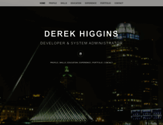 derekhiggins.com screenshot