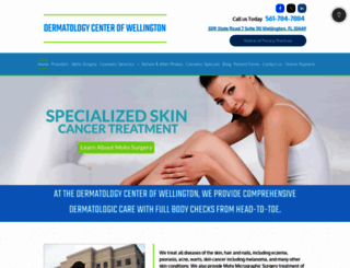 dermatologycenterofwellington.com screenshot