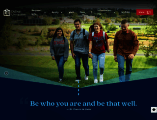 desales.edu screenshot