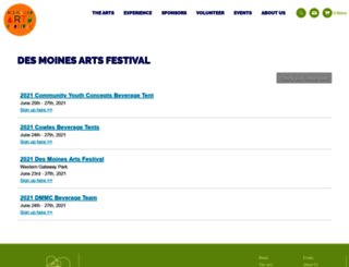 desmoinesartsfestival.volunteerlocal.com screenshot
