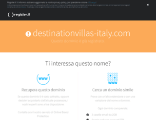 destinationvillas-italy.com screenshot