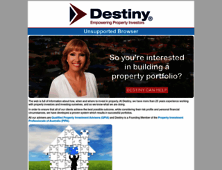 destiny.com.au screenshot