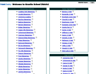 destiny.graniteschools.org screenshot