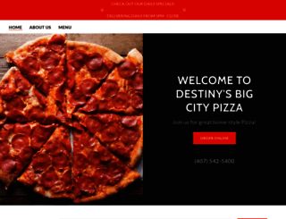 destinysbigcitypizza.com screenshot