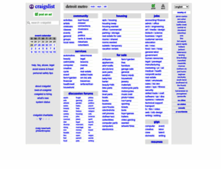 detroit.craigslist.org screenshot