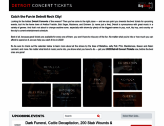 detroitconcerts.org screenshot