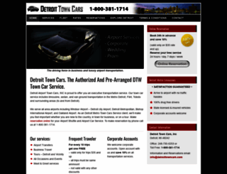 detroittowncars.com screenshot