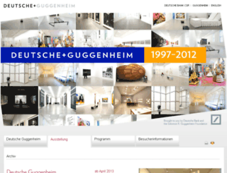 deutsche-guggenheim.de screenshot