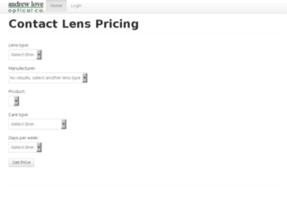 dev-love-contact-lens-database.gotpantheon.com screenshot