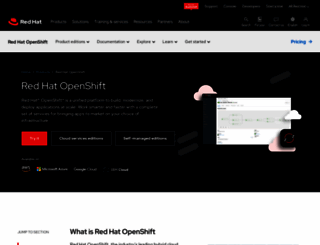 dev.openshift.com screenshot
