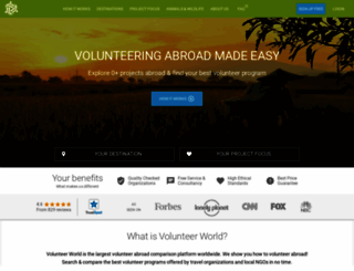 dev.volunteerworld.com screenshot
