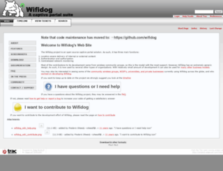 dev.wifidog.org screenshot