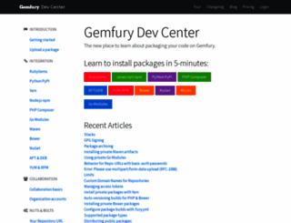 devcenter.gemfury.com screenshot