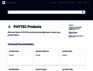 develop.phytec.com screenshot